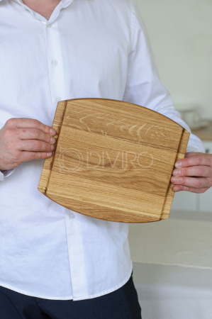 Доска-подставка для подачи сковороды, дуб 26×23 см от мастерской DIVIRO